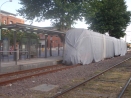 Disused, but relatively new, railway line put under wraps