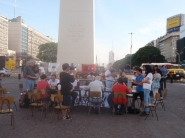 A chess competition in front of the Obelisk