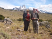 Starting out on a day walk for a closer look under the shadow of Fitz Roy