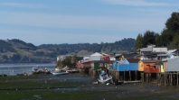 Palafito (stilt) houses on the outskirts of Castro, the capital of Chiloe