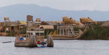 The traditional reed boats are really just for the tourists these days