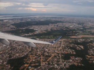 Flying out of Manaus - a surprisingly large city to be found in the middle of the rainforest so far from anywhere